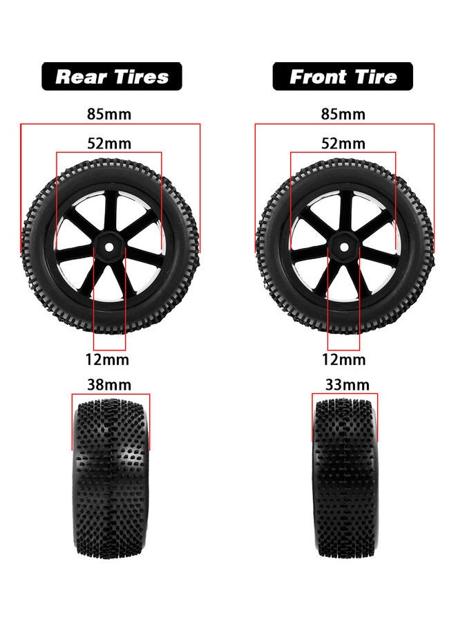 ZD Racing - 4 Piece Front And Rear Tire 18 x 4 x 18cm - Image 1