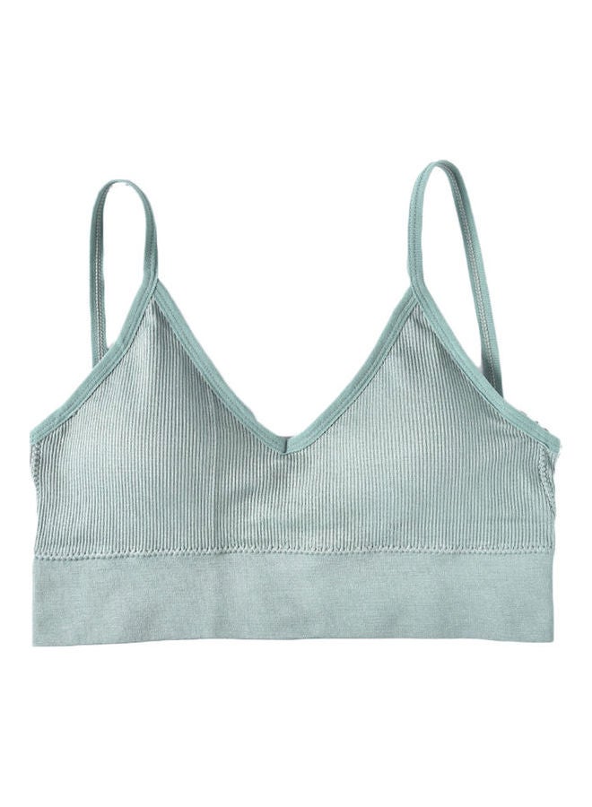 Elastic Yoga Padded Push Up Sport Bra Strappy Underwear Green - Image 1