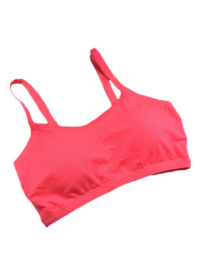 Breathable Stretch Push Up Brassiere Sport Bra Red - Image 1
