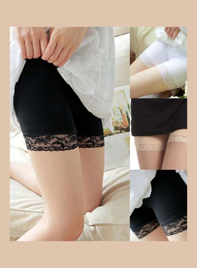 Elastic Seamless Breathable Leggings Safety Pantie Shorts Black  - Image 2