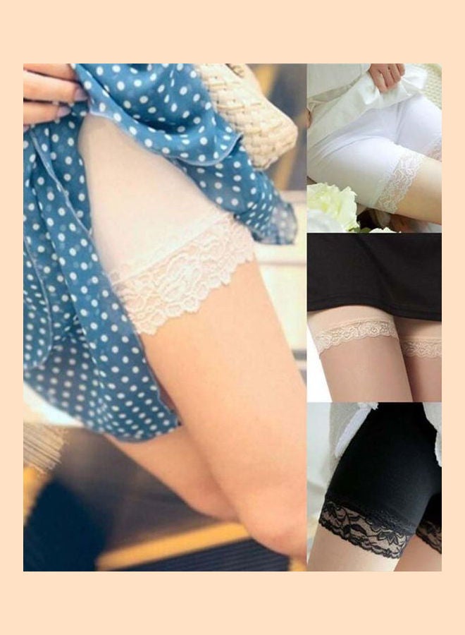 Elastic Seamless Breathable Leggings Safety Pantie Shorts Beige  - Image 2