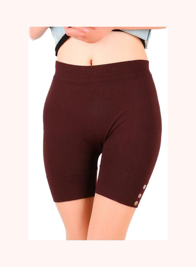 Breathable Quick-drying Polyester Safety Panties Short Underpants Leggings Coffee  - Image 1