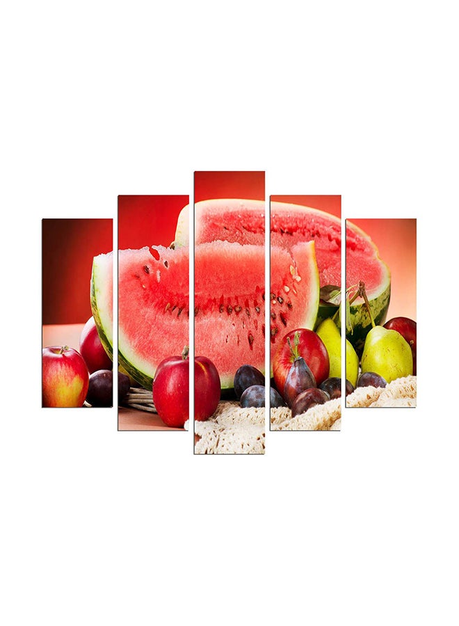 5-Pieces Mixed Media Decorative Wall Painting Set Multicolour 110 x 60cm
