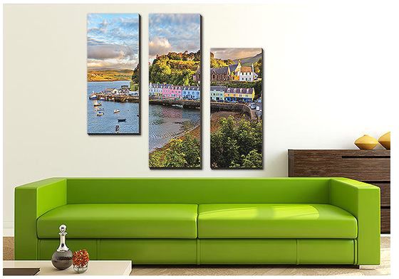 Fast Print - 3-Piece Lo2Lo2 Decor Canvas Modern Places Tableau Set Multicolour 70 X 30cm - Image 1