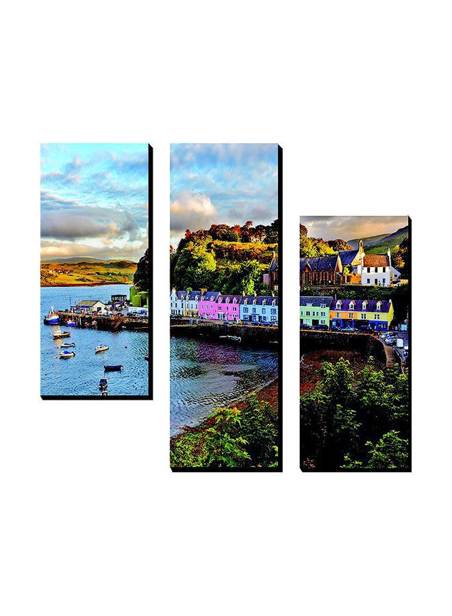 Fast Print - 3-Piece Lo2Lo2 Decor Canvas Modern Places Tableau Set Multicolour 70 X 30cm - Image 1