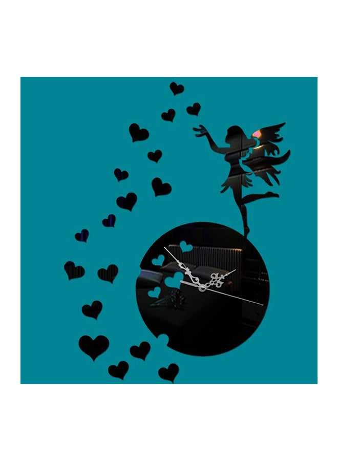 فاست برينت ملصق جداري مبتكر ثلاثي الأبعاد يمكنك تركيبه بنفسك على شكل زهرة جميلة أسود