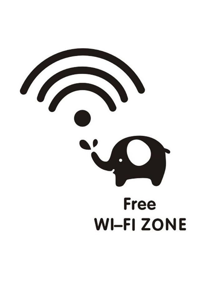 Fast Print Creative Pattern Decal Decor Stickers for Wall-Free Wi-Fi Black 200x35cm - Image 1