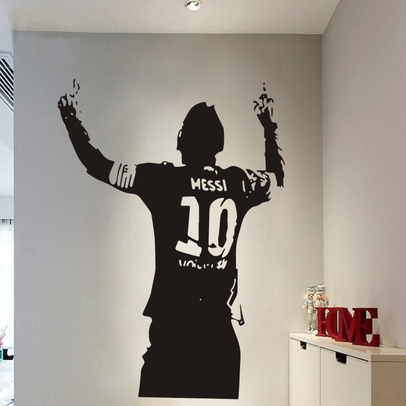 Fast Print Football Star Messi Wall Sticker Black 42x60cm  - Image 3