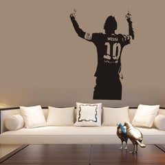 Fast Print Football Star Messi Wall Sticker Black 42x60cm  - Image 4
