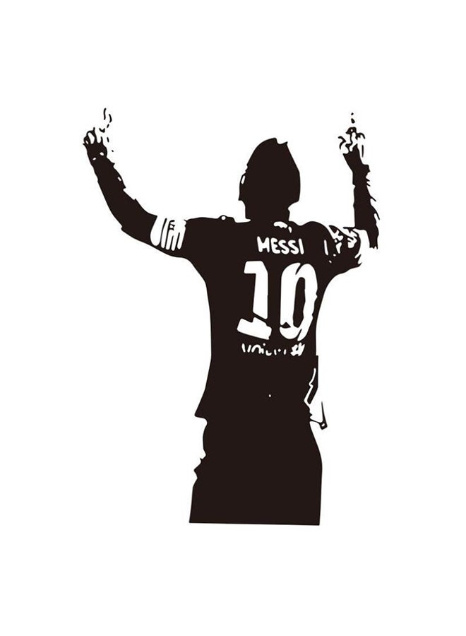 Fast Print Football Star Messi Wall Sticker Black 42x60cm  - Image 2
