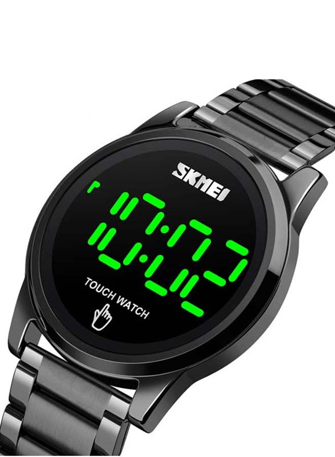 SKMEI Men's 1684 Led Touch 30m Digital Metal Stainless Steel Watch - Image 2