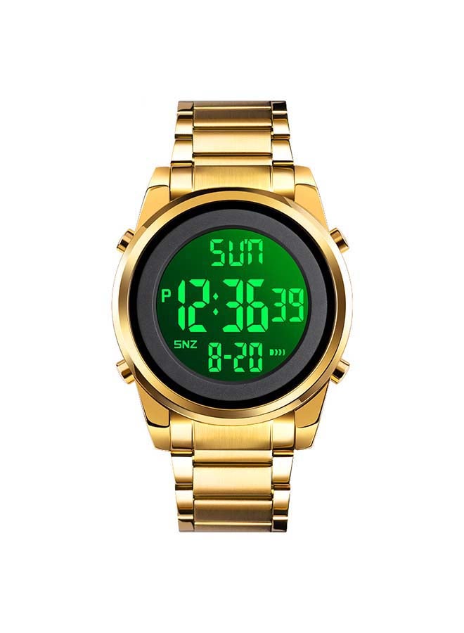 SKMEI Men's 1611 Alloy Fashion Digital Watch - 43 mm - Gold - Image 1