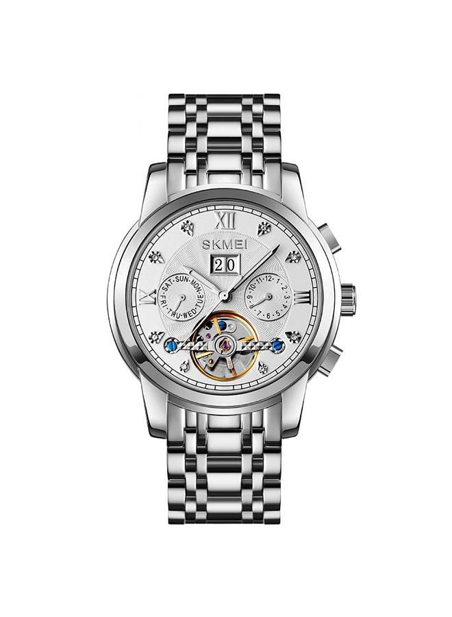 SKMEI Men's M029 Big Dial Auto Mechanical Stainless Steel Tourbillon Luxury Designer Watch  - Image 1