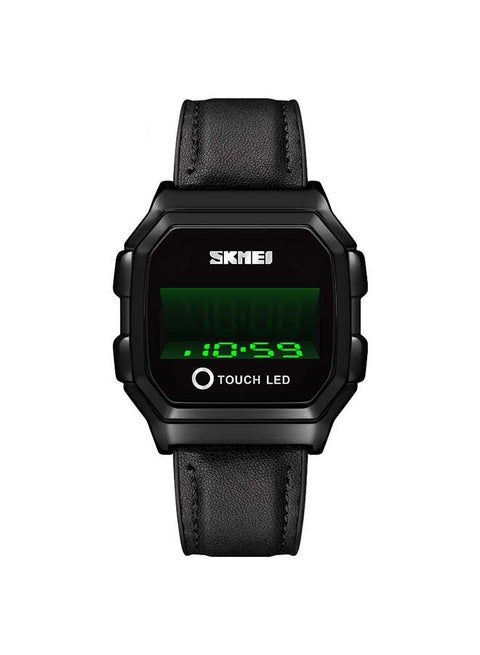 Men's 1650 LED Digital Sports Military Touch Screen Waterproof Watch - 42 mm - Black