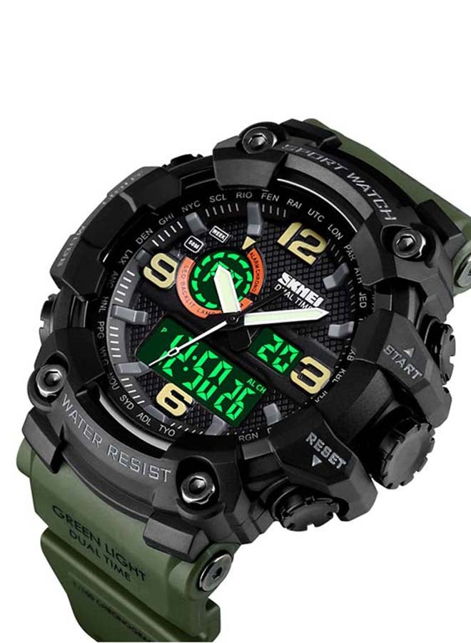 SKMEI - Men's 1520 Cool Plastic Strap Double Time Digital Watch - Image 1