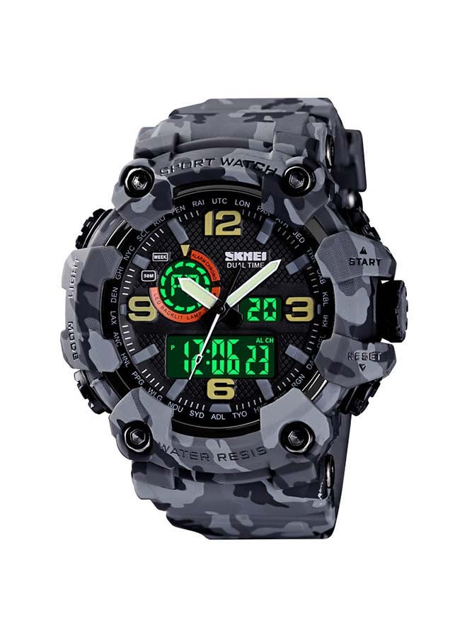 SKMEI Men's 1520 Cool Plastic Strap Double Time Digital Watch  - Image 1