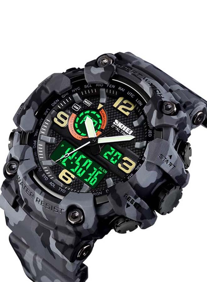 SKMEI Men's 1520 Cool Plastic Strap Double Time Digital Watch  - Image 2