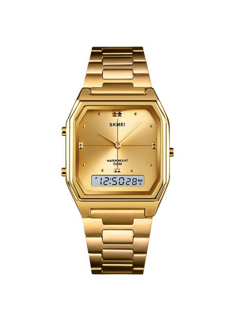 Men's 1612 Multifunction Stainless Steel Dual Time Digital Sports Watch