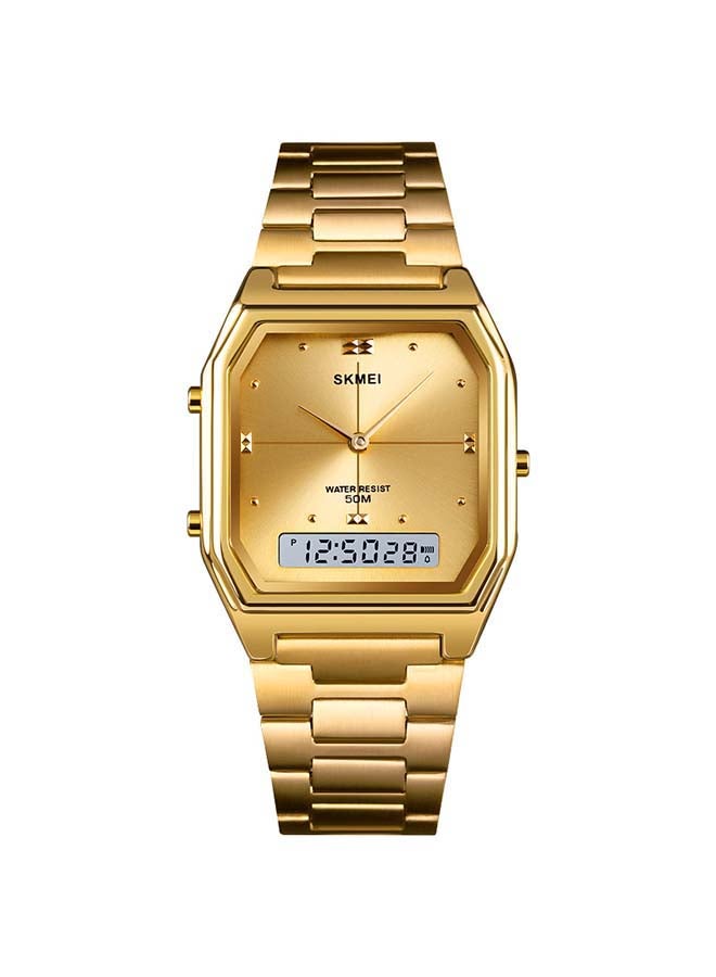 SKMEI Men's 1612 Multifunction Stainless Steel Dual Time Digital Sports Watch  - Image 1