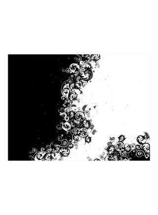 Colour Pattern Vinyl Self Adhesive Wall Sticker Black/White 160x120cm - v1608211232/N40263669A_1