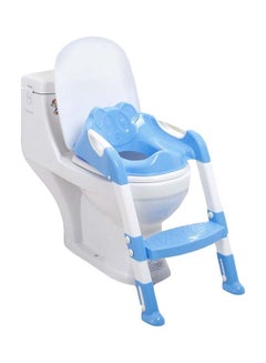 AMERTEER Kids Folding Potty/Toilet Trainer seat with adjustable steps (Blue)  - Image 1