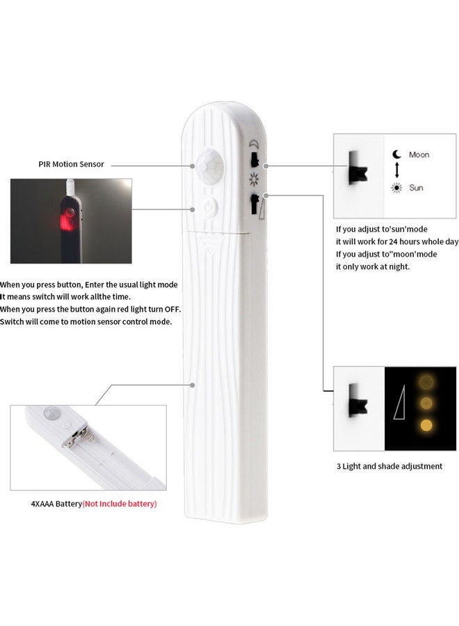DC5V 18W PIR Motion Sensor Band Light Warm white 20.00 x 2.00 x 5.00centimeter - Image 3