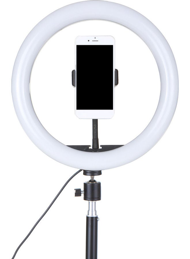 DC5V 7W LED Light Round Selfie Camera Lamp with Telescopic Tripod USB Powered Operated multicolour 37.00 x 6.00 x 35.00centimeter