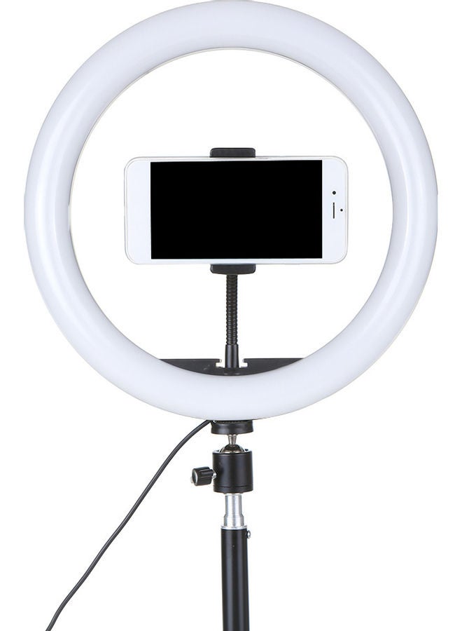 DC5V 7W LED Light Round Selfie Camera Lamp with Telescopic Tripod USB Powered Operated multicolour 37.00 x 6.00 x 35.00centimeter