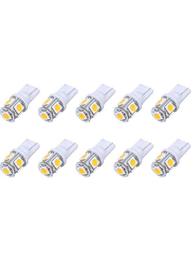 طقم مصابيح LED للسيارة بقدرة 1 وات مكون من 10 قطع أبيض دافئ 10.00 x 1.10 x 8.00Ø³Ù†ØªÙŠÙ…ØªØ±  - Image 1