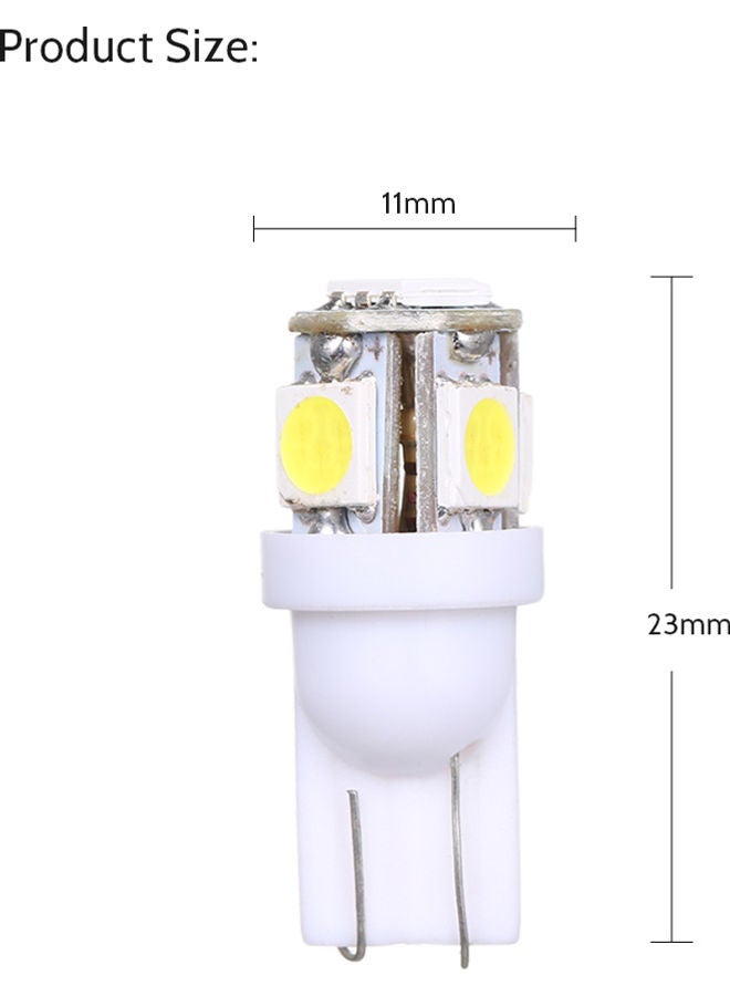 طقم مصابيح LED للسيارة بقدرة 1 وات مكون من 10 قطع أبيض دافئ 10.00 x 1.10 x 8.00Ø³Ù†ØªÙŠÙ…ØªØ±  - Image 3
