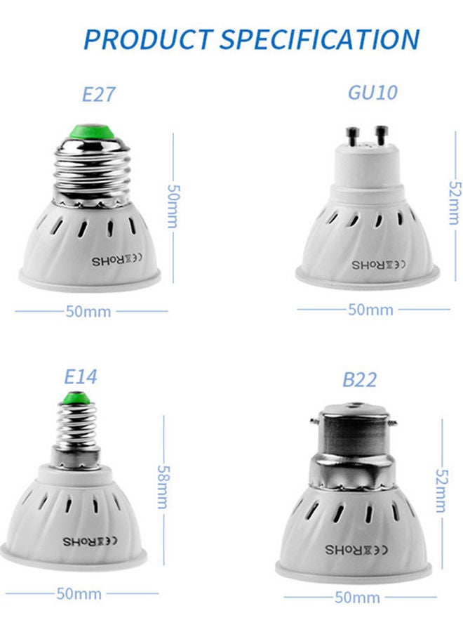 220V GU10 LED Lamp Spotlight Bulb Warm White 5.40 x 5.00 x 5.00centimeter - Image 2
