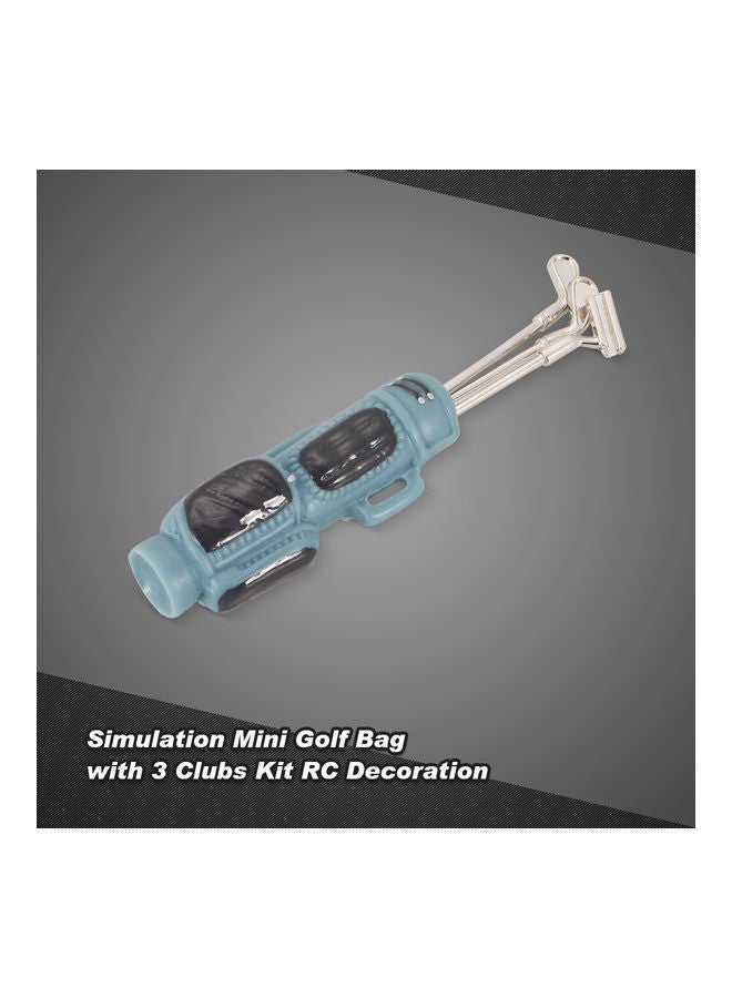 Simulation Mini Golf Bag With 3 Clubs Kit 9.5x1.5x3cm  - Image 1