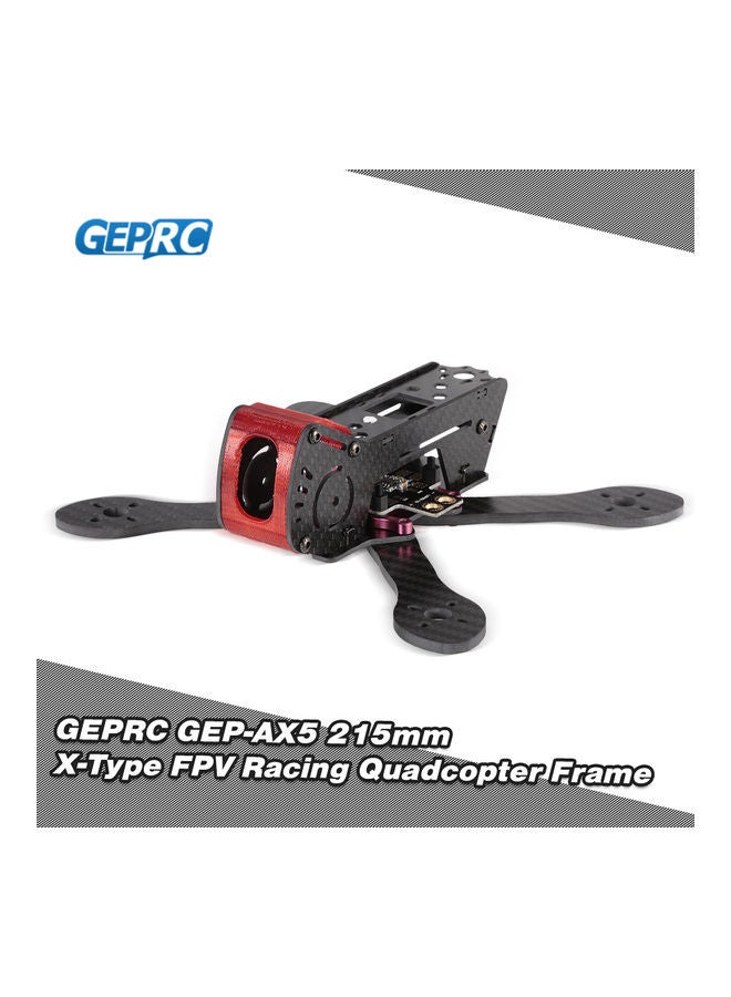 GEPRC - Carbon Fiber FPV Racing Drone Quadcopter Frame Kit With XT60 Power Distributor LEDs 21x4x10.5cm - Image 1