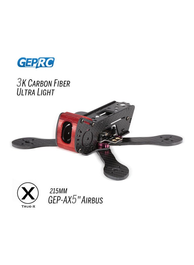 GEPRC - Carbon Fiber FPV Racing Drone Quadcopter Frame Kit With XT60 Power Distributor LEDs 21x4x10.5cm - Image 1