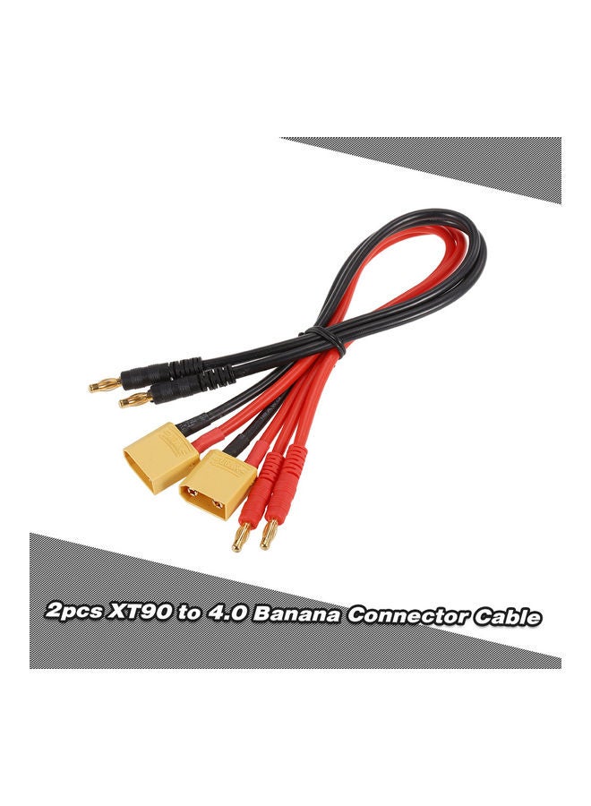 2-Piece Male Banana Connector Ultra Adapter Wire Harness Charging Cable For RC Car Helicopter 12x2x9cm  - Image 1