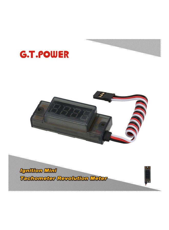Generic - Ignition Mini Tachometer Revolution Meter 9 x 3 x 6.5cm - Image 1