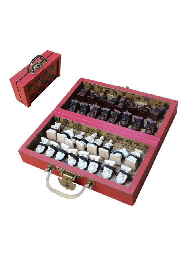 Wooden International Chess Set With Case - Image 1