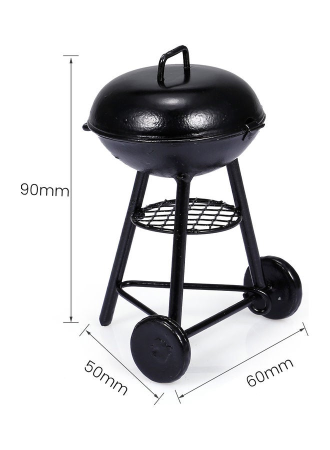 Generic - Simulated Cook Decoration Metal Round Braizer with Grill for Traxxas HSP Redcat Rc4wd Tamiya SCX10 RC Crawler 8.5 x 6.5 x 8.5cm - Image 1