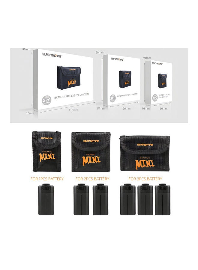 Outdoor Portable LiPo Explosion-proof Safety Storage Bag Compatible with 3PCS DJI Mavic Mini Drone Quadcopter Battery 11.6 x 1.6 x 9.1cm  - Image 5