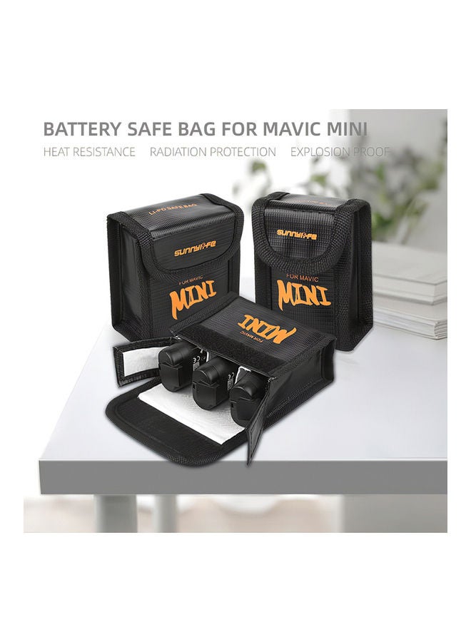 Outdoor Portable LiPo Explosion-proof Safety Storage Bag Compatible with 3PCS DJI Mavic Mini Drone Quadcopter Battery 9.6 x 1.7 x 9.6cm  - Image 5