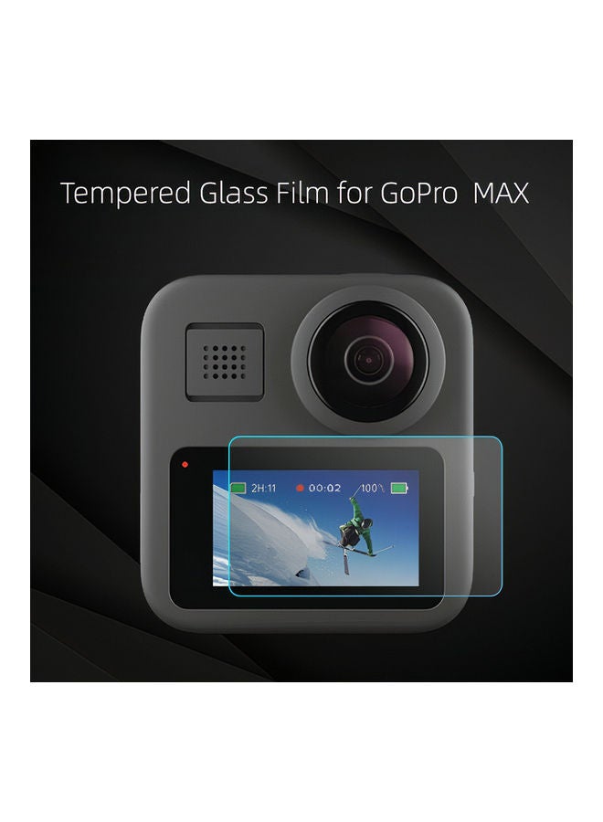3 Packs HD Tempered Glass Film Set for GoPro Max Lens Screen Protector Dust-proof Protective Sports Action Video Camera 9.7 x 1.6 x 6.5cm  - Image 1