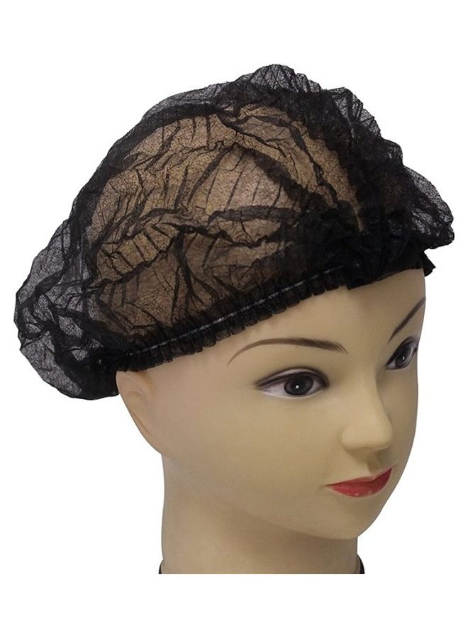 200 Piece High Quality Disposable Bouffant Caps Black - Image 3
