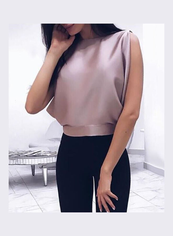Backless Bowknot Loose Sleeveless Top Purple Grey