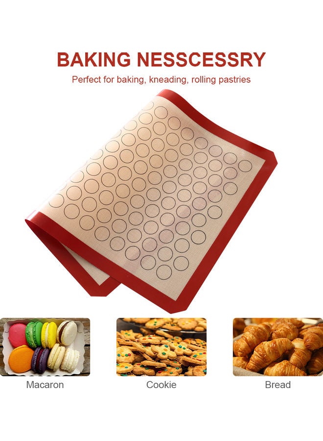 Generic Reusable Silicone Macaron Baking Mat Multicolour 42 x 1 x 29.5cm  - Image 3