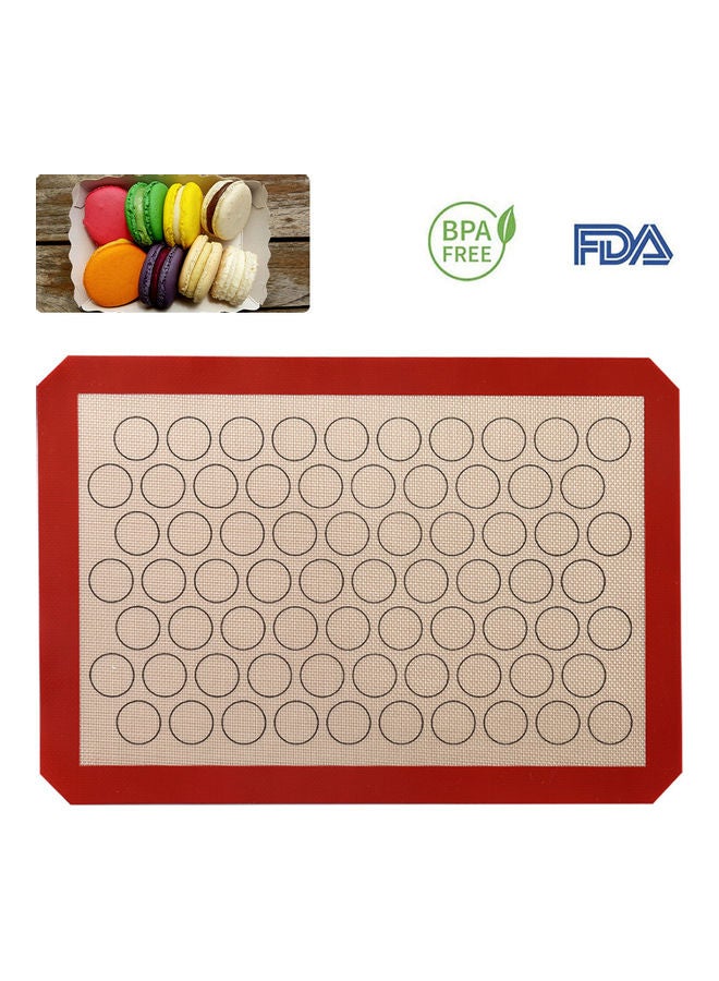 Generic Reusable Silicone Macaron Baking Mat Multicolour 42 x 1 x 29.5cm  - Image 5