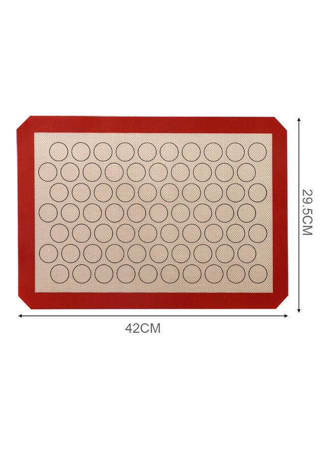 Generic Reusable Silicone Macaron Baking Mat Multicolour 42 x 1 x 29.5cm  - Image 1