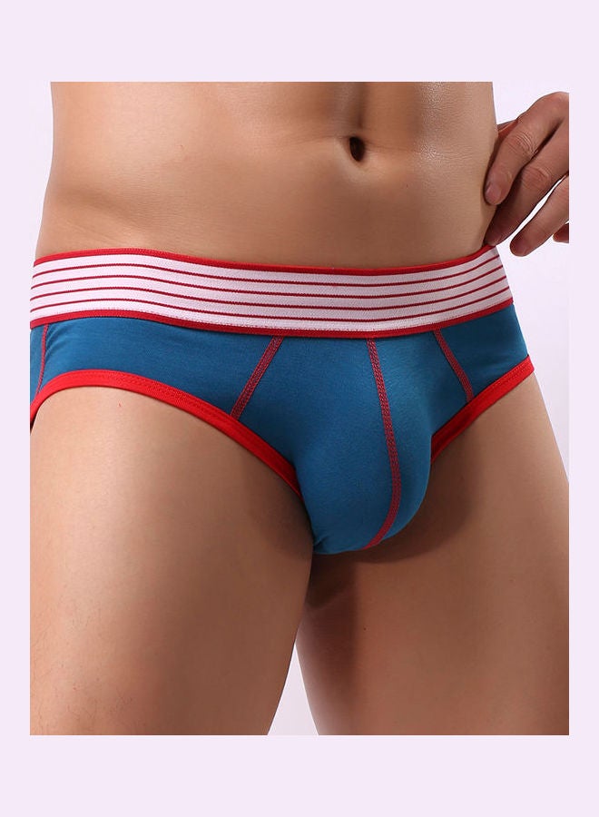 Generic Elastic Low Waist Underwear with Bulge Pouch Sapphire Blue 