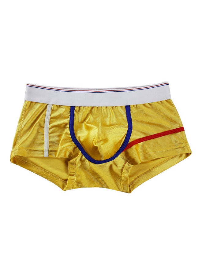 Men's Soft Comfortable Nylon Underwear Yellow 
