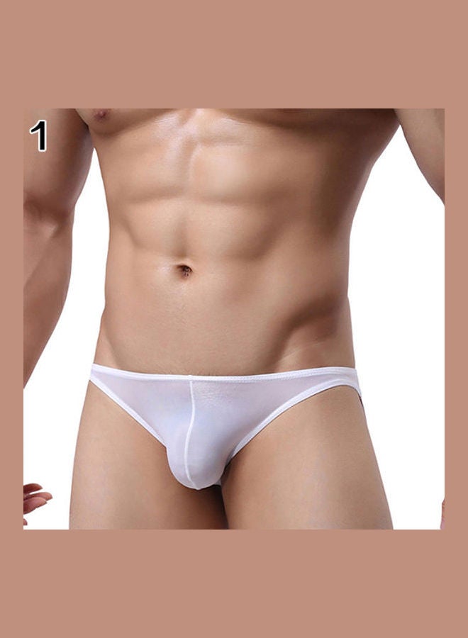 Generic - Men's Ultrathin Low Rise Briefs Underwear White - Image 1