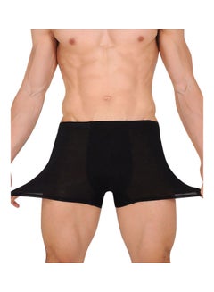 Generic Breathable Men Boxer Underwear Black 